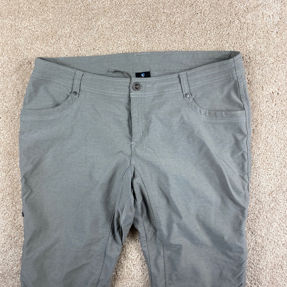 Kuhl Splash Kapri Womens 14 Gray Green Hiking Outdoor Utility Crop Pants - Picture 2 of 12